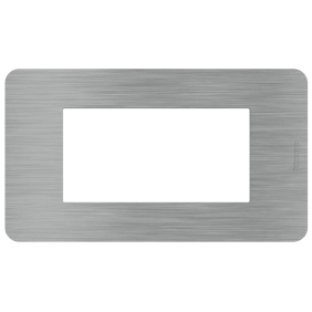 Placca 4 moduli Steel Acciaio serie MatixGo BTICINO JA4804ES