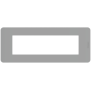 Placca 7 moduli Grey Grigio serie MatixGo BTICINO JA4807JG