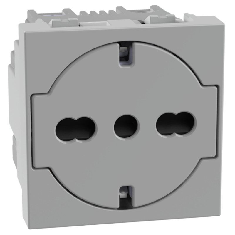 Presa Schuko bipasso P40 Grigia 16A Flat serie MatixGo BTICINO JG4140A16F