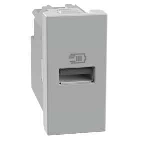 Caricatore USB Grigio 1 modulo serie MatixGo BTICINO JG4191A