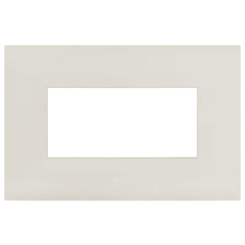 Placca rettangolare in metallo color Avorio Smart44 4 moduli AVE 44PSM4AVR