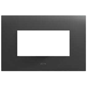 Placca rettangolare in metallo Grigio scuro Smart44 4 moduli AVE 44PSM4GTK