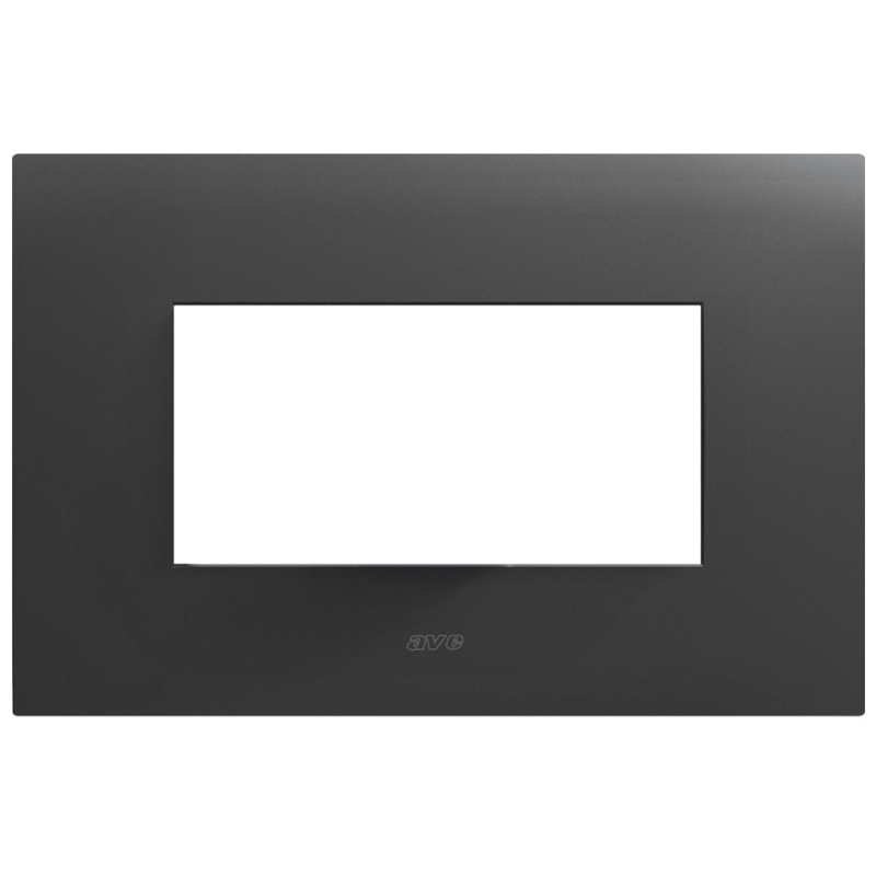 Placca rettangolare in metallo Grigio scuro Smart44 4 moduli AVE 44PSM4GTK