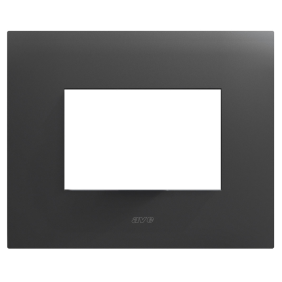 Placca rettangolare in metallo Grigio scuro Smart44 3 moduli AVE 44PSM3GTK