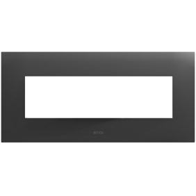 Placca rettangolare in metallo Grigio scuro Smart44 7 moduli AVE 44PSM7GTK