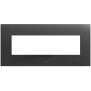 Placca rettangolare in metallo Grigio scuro Smart44 7 moduli AVE 44PSM7GTK