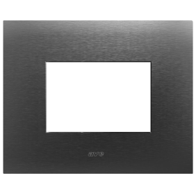 Placca rettangolare in metallo Antracite spazzolato Smart44 3 moduli AVE 44PSM3AA