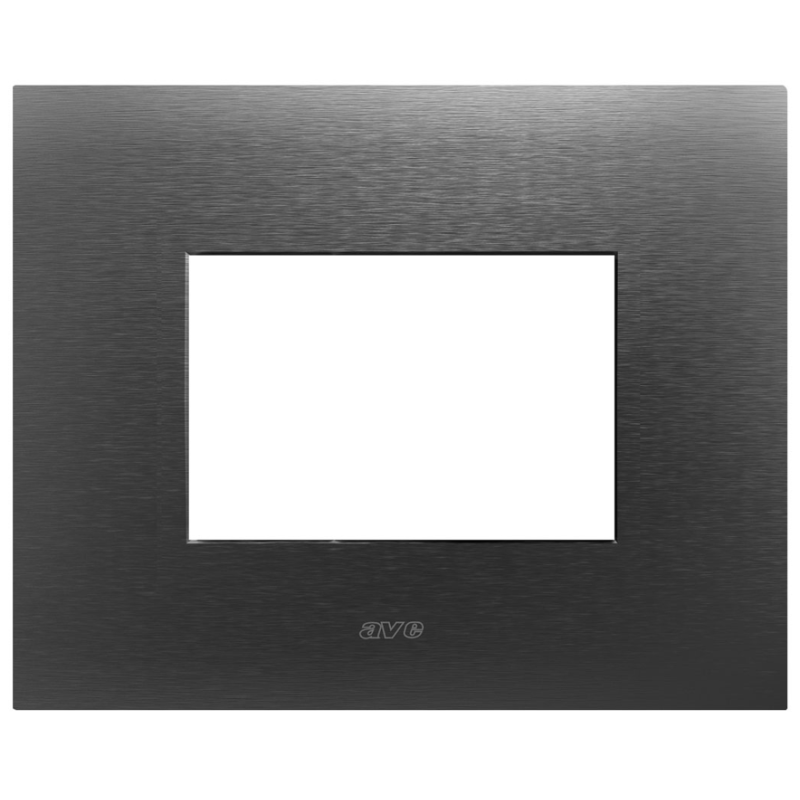 Placca rettangolare in metallo Antracite spazzolato Smart44 3 moduli AVE 44PSM3AA