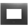 Placca rettangolare in metallo Antracite spazzolato Smart44 3 moduli AVE 44PSM3AA
