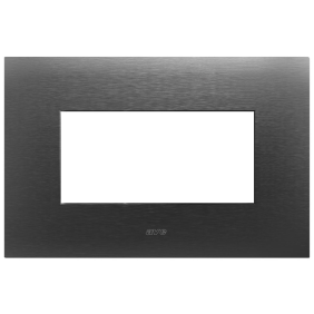 Placca rettangolare in metallo Antracite spazzolato Smart44 4 moduli AVE 44PSM4AA