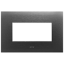 Placca rettangolare in metallo Antracite spazzolato Smart44 4 moduli AVE 44PSM4AA