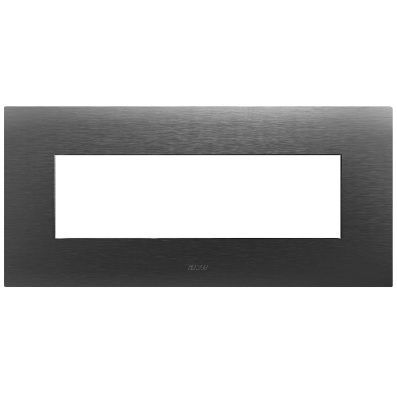 Placca rettangolare in metallo Antracite spazzolato Smart44 7 moduli AVE 44PSM7AA