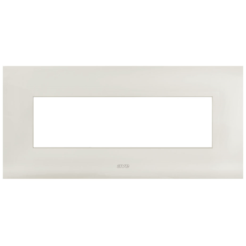 Placca rettangolare in metallo color Avorio Smart44 7 moduli AVE 44PSM7AVR