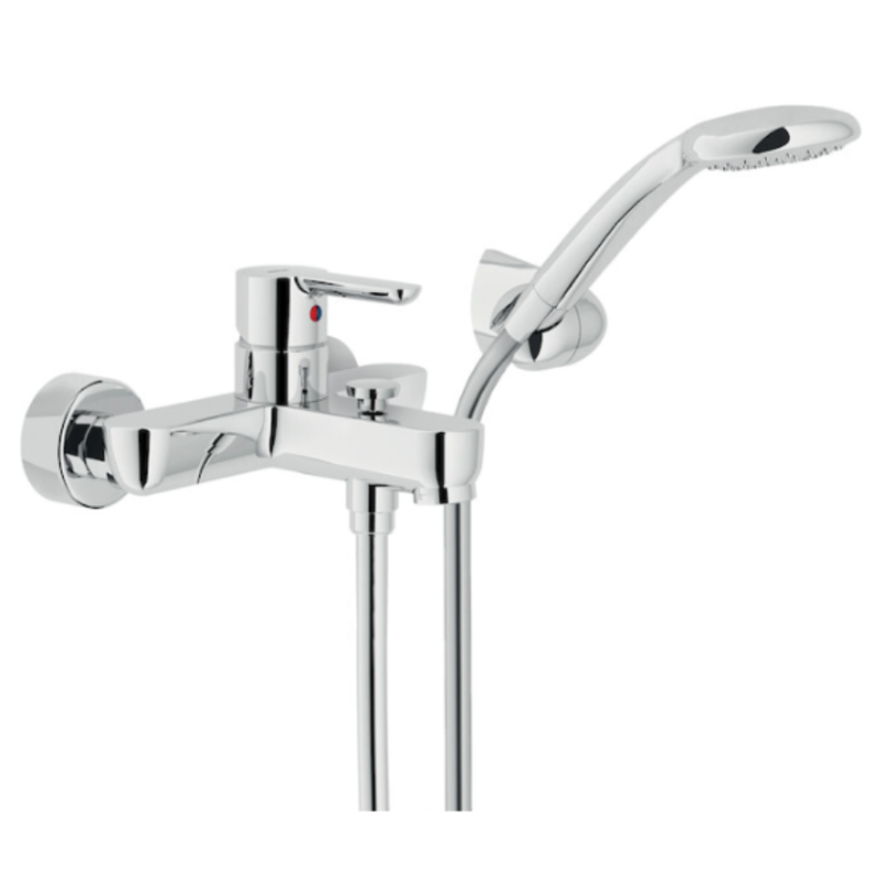 Miscelatore per vasca cromato monocomando con set doccia serie ABC NOBILI CARLO AB87110CR