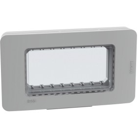 Placca idrobox a 4 moduli IP55 Grigio BTicino MatixGo 28604G
