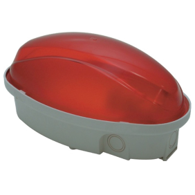 Plafoniera ovale Rossa da cantiere 60W E27 IP65 250V AC Midi FANTON 62723