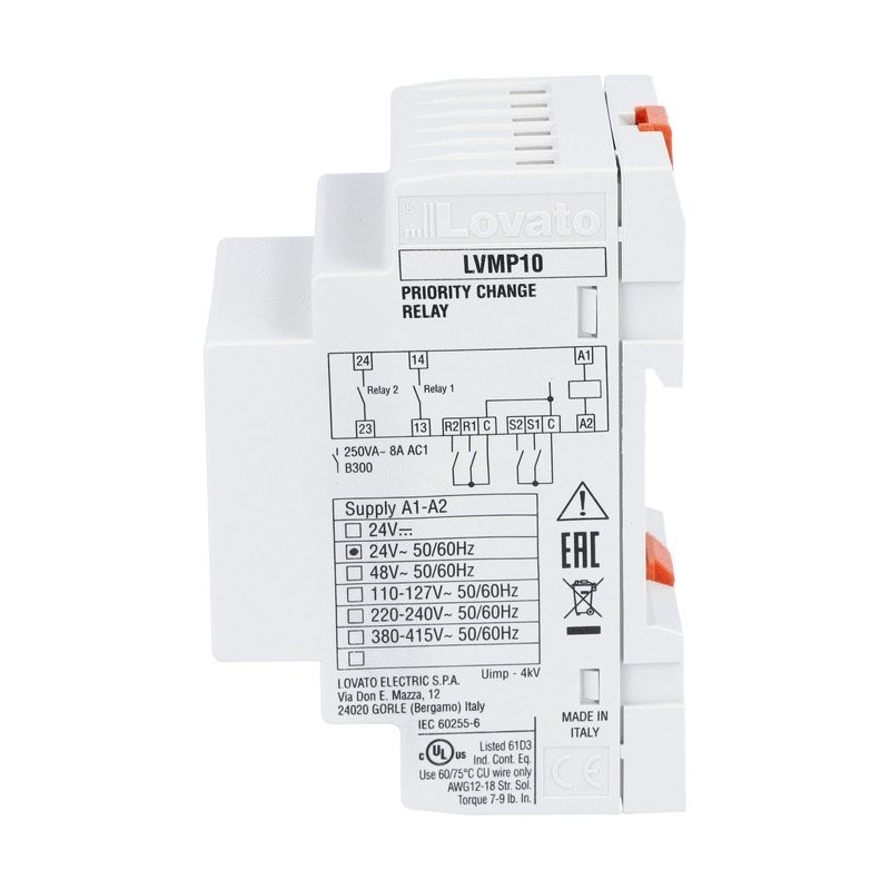 Relè di scambio precedenza Lovato LVMP10A024