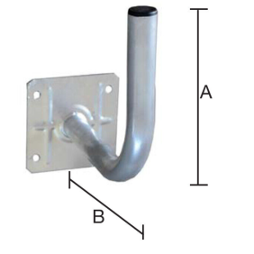 Staffa a parete a 90 gradi diametro 35mm in Acciaio SEM 6140/35