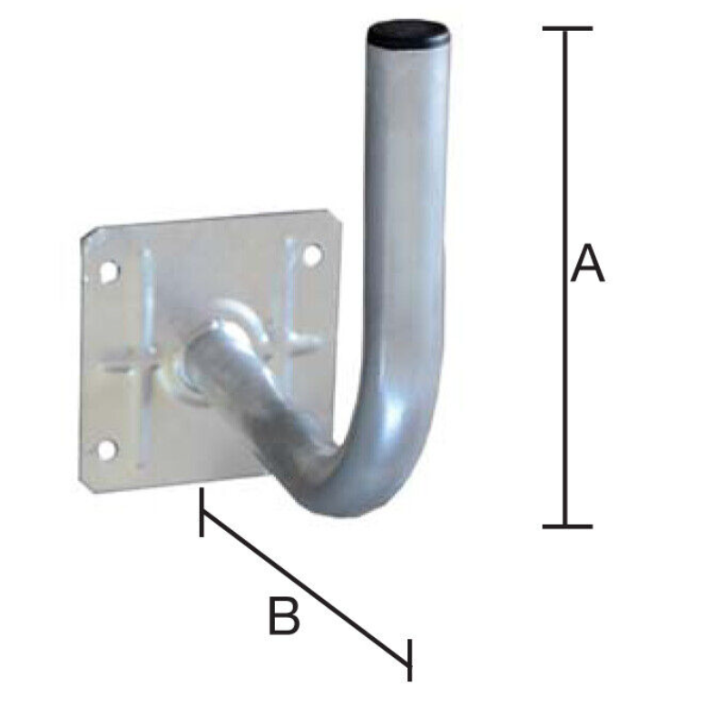 Staffa a parete a 90 gradi diametro 42mm in Acciaio SEM 6140/42