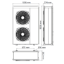 Dimensioni Pompa di calore Nimbus Pocket 120 M Net Caldo freddo Inverter Ariston 3301874