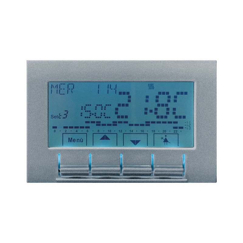 Cronotermostato con display retroilluminato Allumia Ave 443CRT3