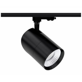 Faretto Nero da interno LED 30W dimmerabile per binario elettrificato Konic BENEITO 4986