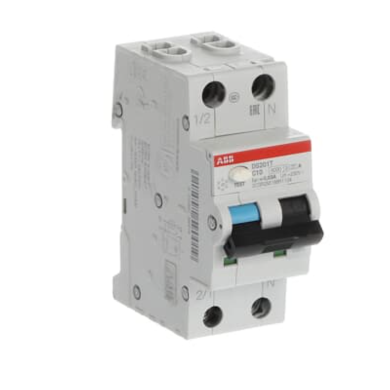 Magnetotermico differenziale 6kA 1P+N Tipo A C10 30mA ABB DS201C10A30