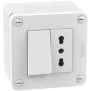 Scatola stagna 2 moduli con interruttore e presa 10/16A IP40 Bianco MatixGo BTicino 28402W2