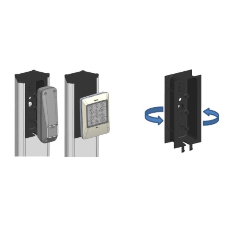 Colonnina in alluminio altezza 50cm per fotocellule SafeBeam FAAC 401070 adattatore accessori