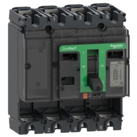 Interruttore magnetotermico scatolato base 4 poli 160A 25kA 415VAC ComPacT NSX160B SCHNEIDER C16B4