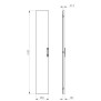 Porta piena Bianca con maniglia 2000x300x30mm per quadri serie PrismaSeT P SCHNEIDER LVS08523 dimensioni