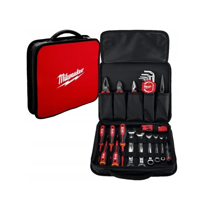 Set 25 utensili da elettricista completi di Borsa Milwaukee 4932492660