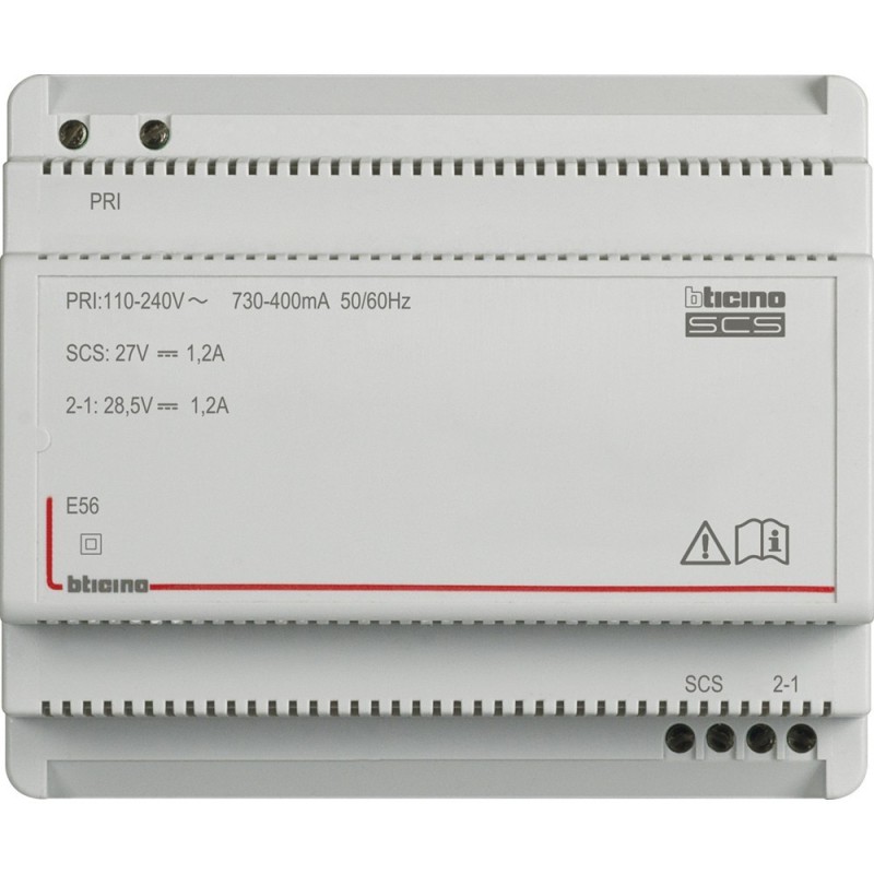 Alimentatore 6 moduli DIN MY HOME BUS-SCS 1.2A 110-240V BTicino E56