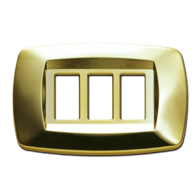 Placca modi' 3 moduli in ottone per serie 16000 Master MD213