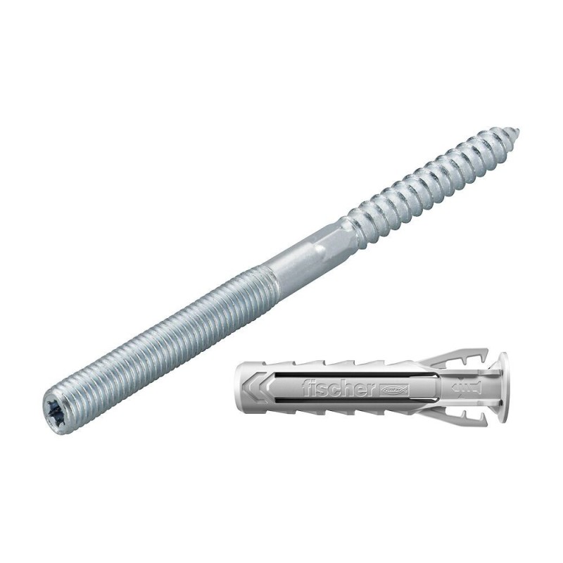 Kit STS M8x90 4 viti 4 tasselli e 4 dadi per muratura e legno Fischer 00567615