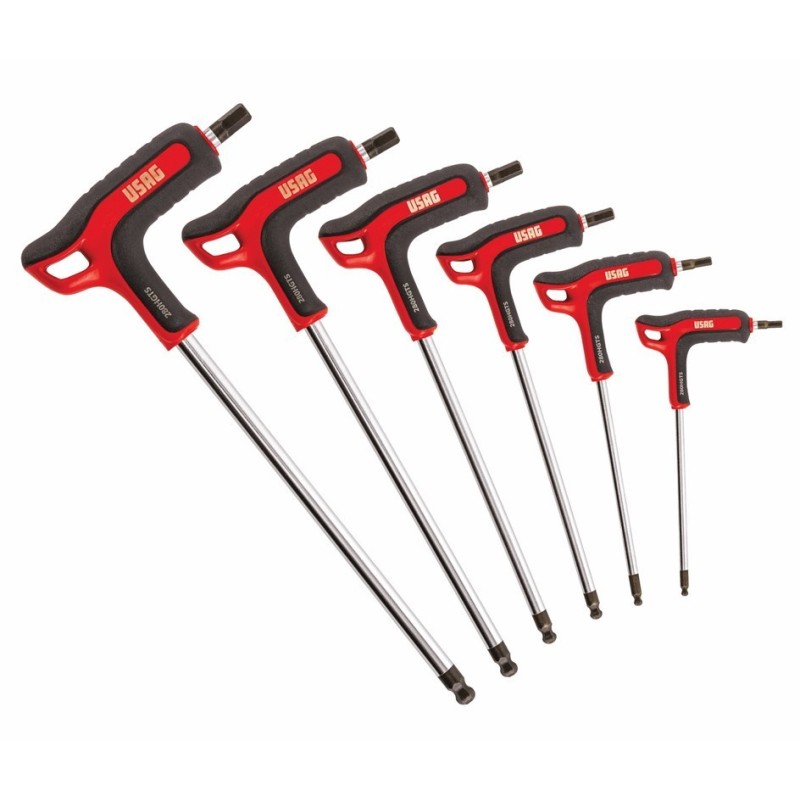 Kit 6 chiavi esagonali maschio a testa tonda 280 HGTS/SE6 misure 2.5-3-4-5-6-8mm USAG U02801463