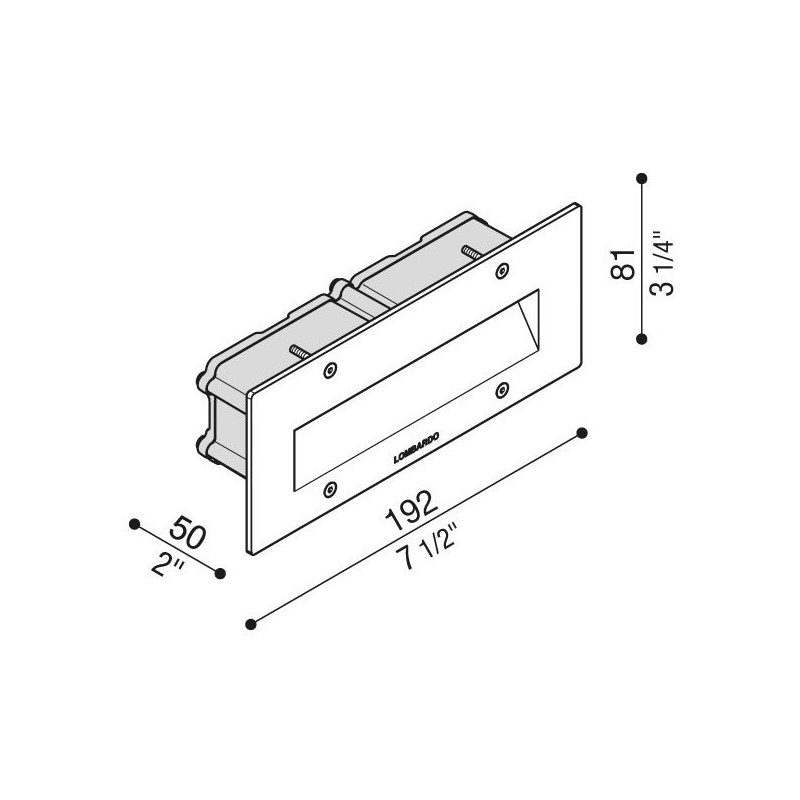 Faretto ad incasso Corten Fix 506 Dimensioni