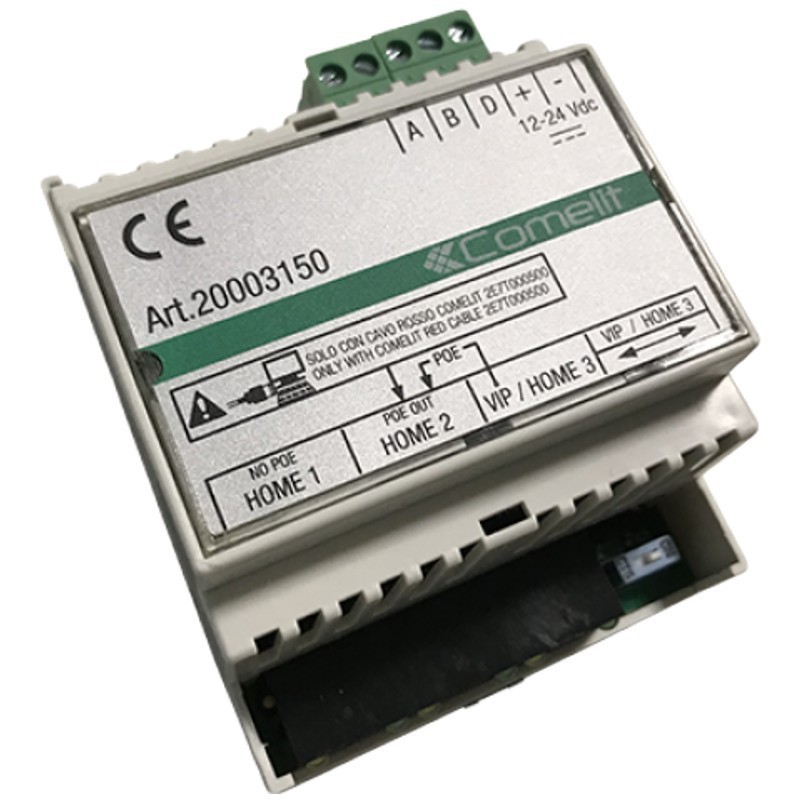 Gateway per gestione remota impianti domotici SimpleHome installazione guida DIN COMELIT Hub 20003150