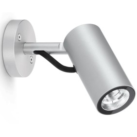 Faretto LED in alluminio Grigio 3000K 10W IP66 Ago Wall Power LOMBARDO LL126104M3