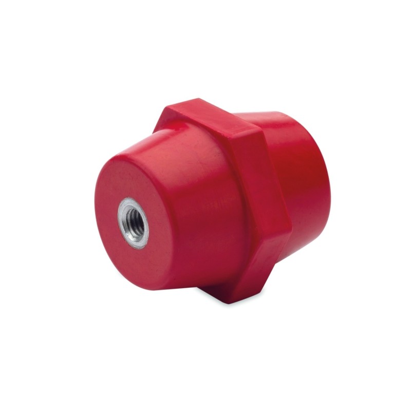 Isolatore e distanziale M6 in poliestere rosso BM Group QHEP03506