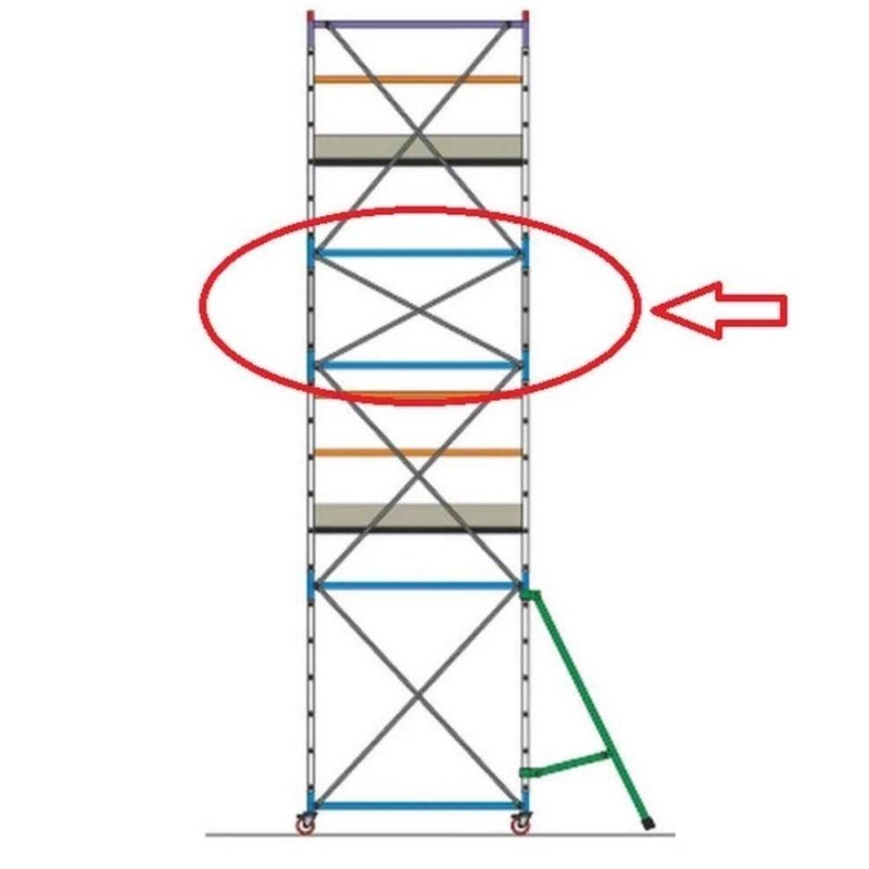 Mezza campata o sezione POKER alta 0.8 metri Frigerio POK 1/2 CAM