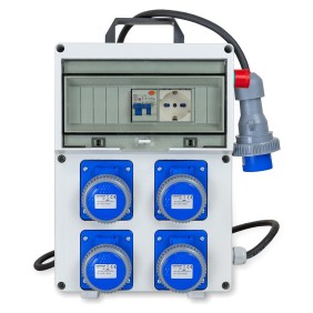 Quadro ASC 4 prese P40+emergenza 2P+T 230V 16A IP67 Master 24ASC1040-PE