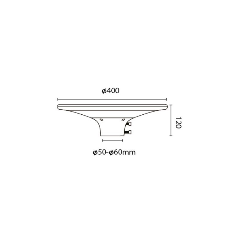 Riferimento dimensioni lampada stradale Century SUNXL-204040