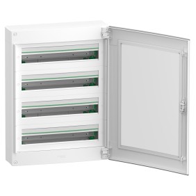 Centralino da parete 96 moduli disposti su 4 file Bianco Schneider LVSXM424