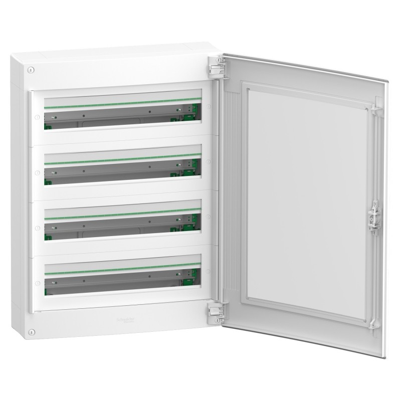 Centralino da parete 96 moduli disposti su 4 file Bianco Schneider LVSXM424