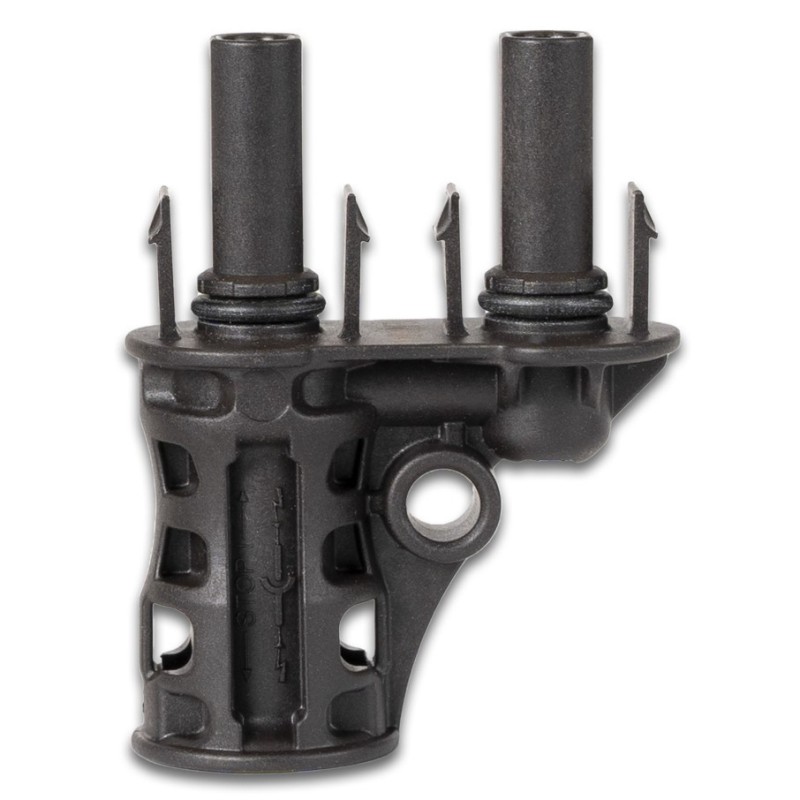 Connettore Nero a Y per fotovoltaico 1 Maschio + 2 Femmine FMC4 10 pezzi FANTON A99943 lato