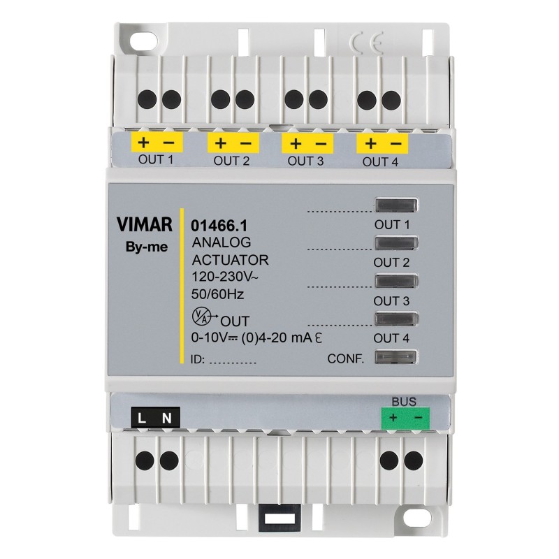 Attuatore domotico con 4 uscite analogiche 230V Vimar 01466.1