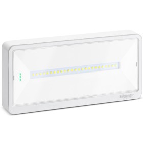 Lampada d'emergenza LED autoalimentata 1-3 ore 110/90/70/50lm SE IP42 Exiway Light SCHNEIDER OVA44010