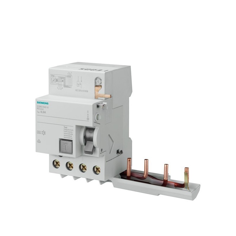 Blocco differenziale puro 63A 4 poli 500mA per 5SY Siemens 5SM27458