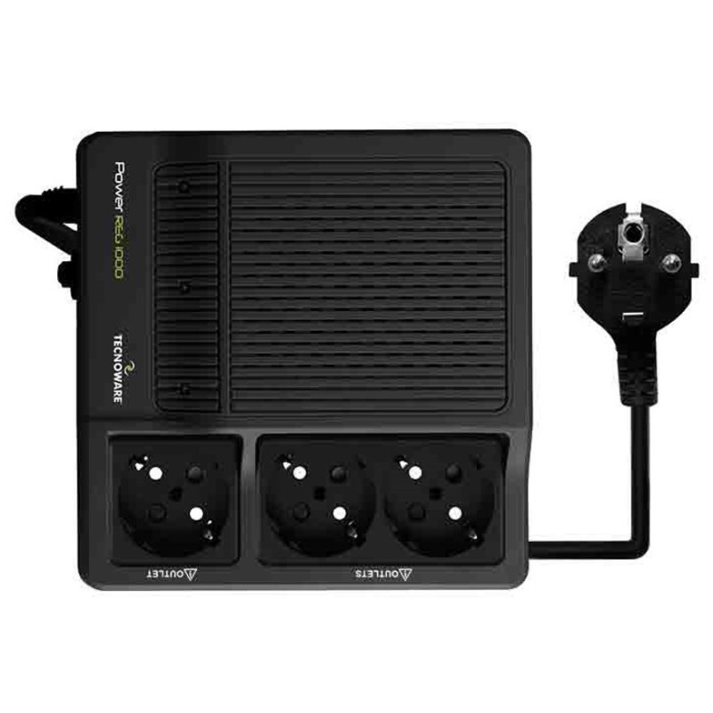 Stabilizzatore elettronico 1000VA 800W 230V AC 3 Schuko RJ11 Power Reg TECNOWARE FSTELPRE1000M Schuko